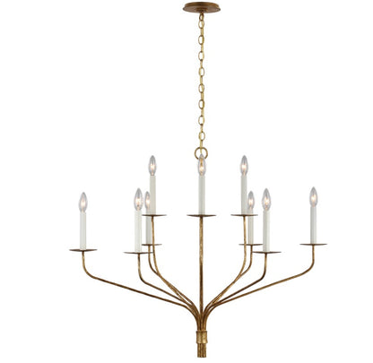 S 5752GI Belfair Large 2-Tier Chandelier, Gilded Iron