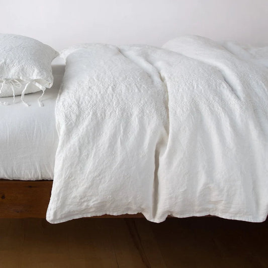 Ines Duvet Cover, King in Winter White