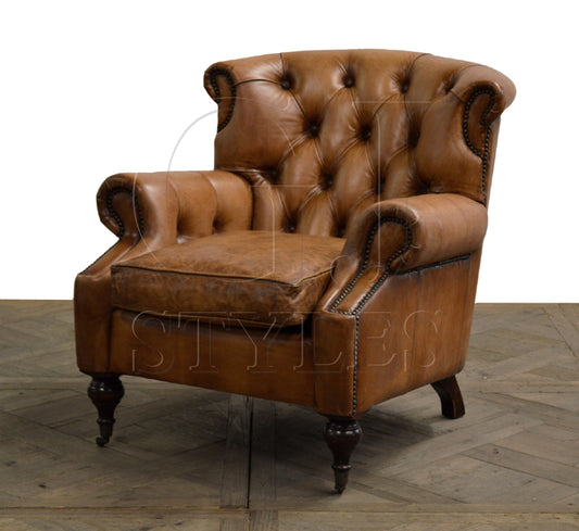 RA110 Somerset Tufted Chair in Antique Buffalo