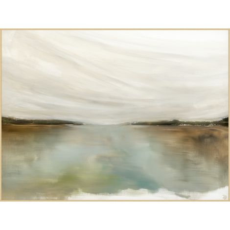 CUSTOM WLD3104 Serene Marsh; Gallery Wrapped, artists enhanced 46"w x 34" H, M1126 frame