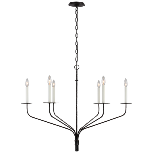 S 5751AI Belfair Chandelier in Aged Iron